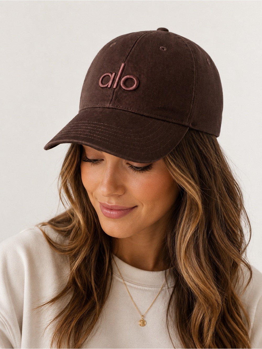 Alo Yoga Washed Off Duty Cap Brownstone